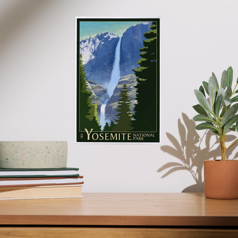 Yosemite National Park, California, Yosemite Falls, Lithography, Art & Giclee Prints Art Lantern Press 