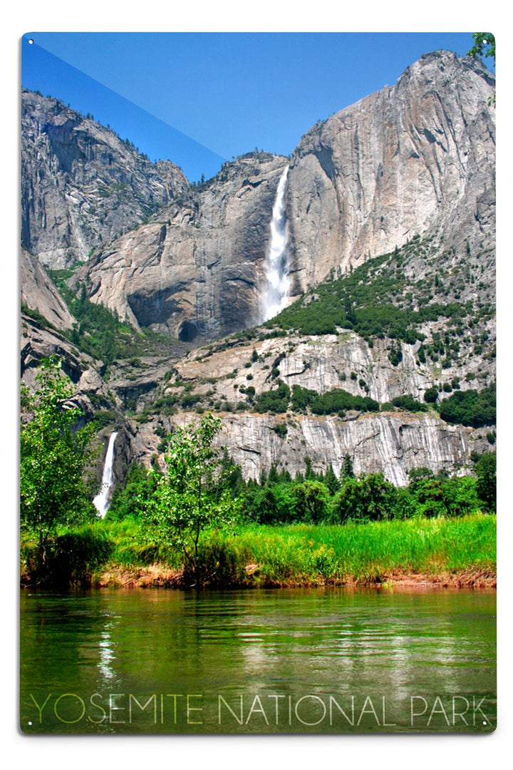 Yosemite National Park, California, Yosemite Falls, Metal Signs Metal Lantern Press 12x18 Metal Sign 