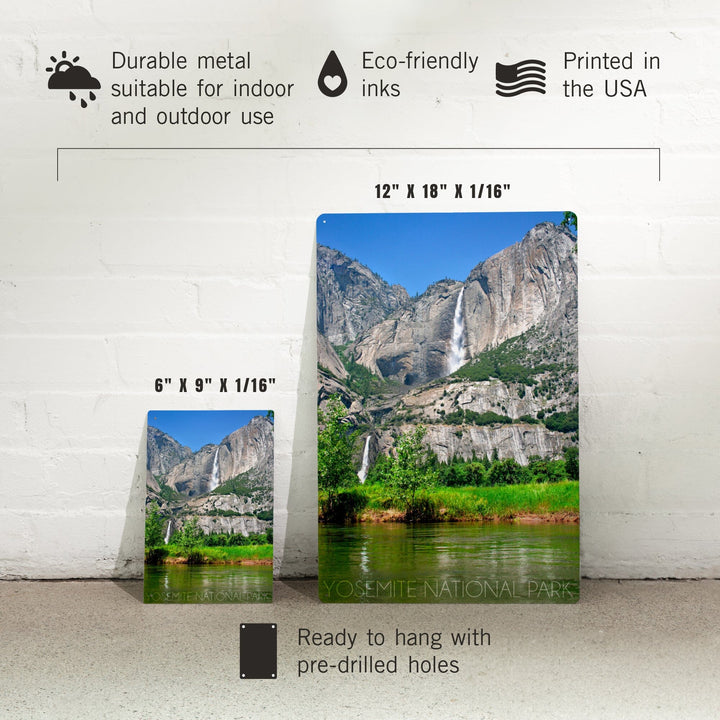 Yosemite National Park, California, Yosemite Falls, Metal Signs Metal Lantern Press 