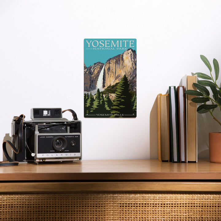 Yosemite National Park, California, Yosemite Falls, Metal Signs Metal Lantern Press 