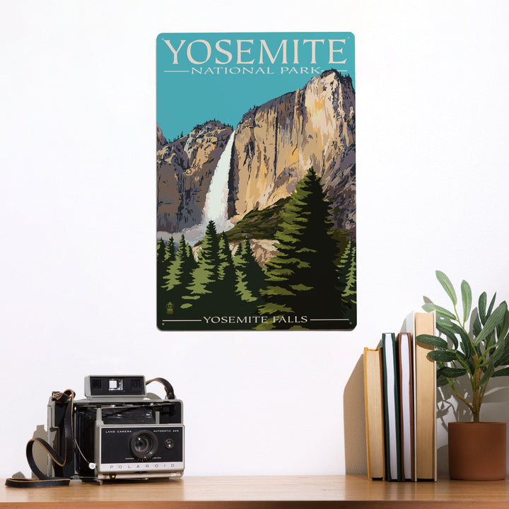 Yosemite National Park, California, Yosemite Falls, Metal Signs Metal Lantern Press 