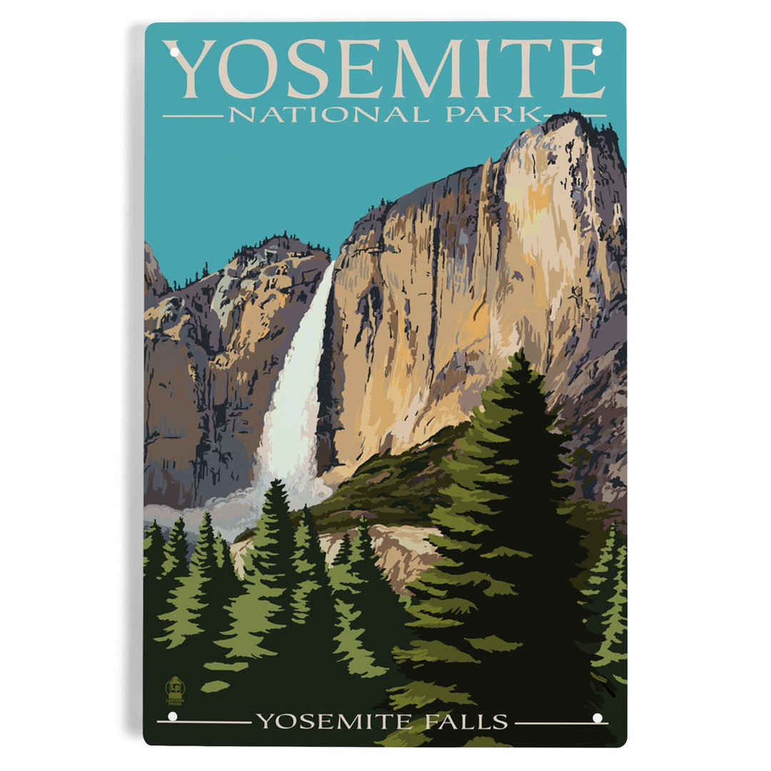 Yosemite National Park, California, Yosemite Falls, Metal Signs Metal Lantern Press 