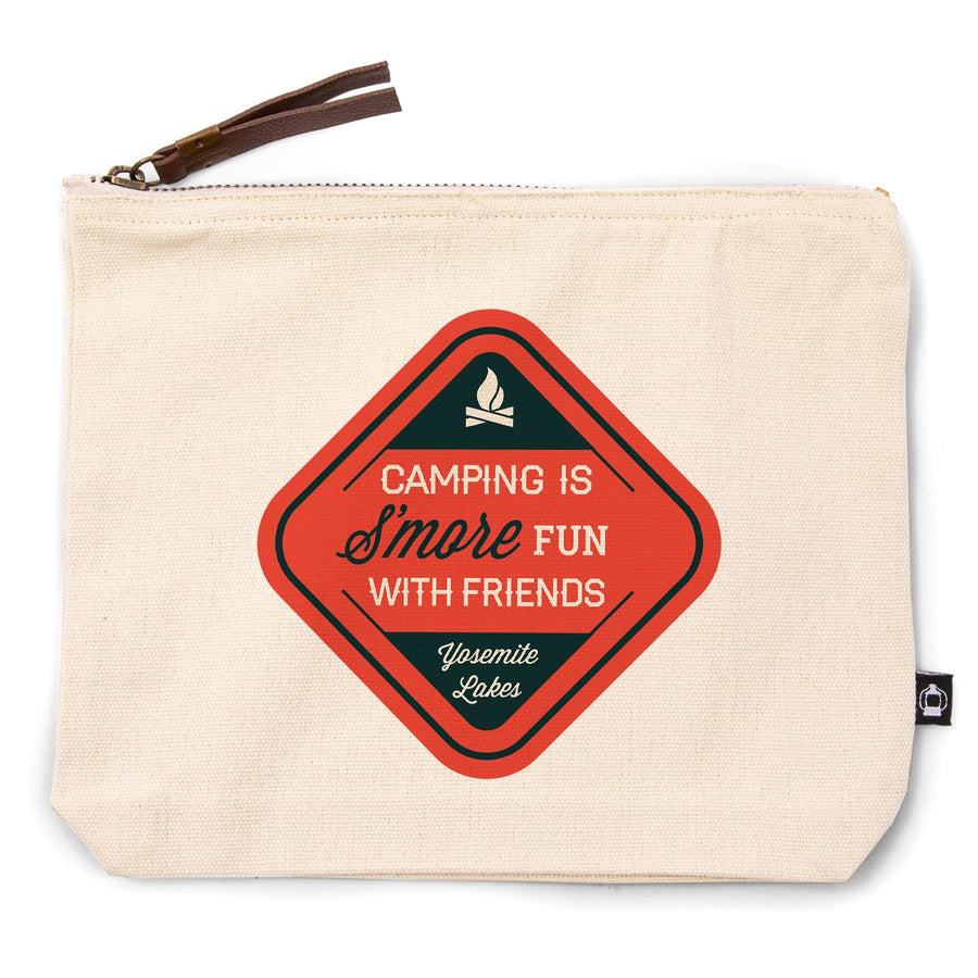 Yosemite National Park, California, Yosemite Lakes, Simply Said, (lp_archive), Organic Cotton Zipper Pouch, Go Bag Go Bag Lantern Press 