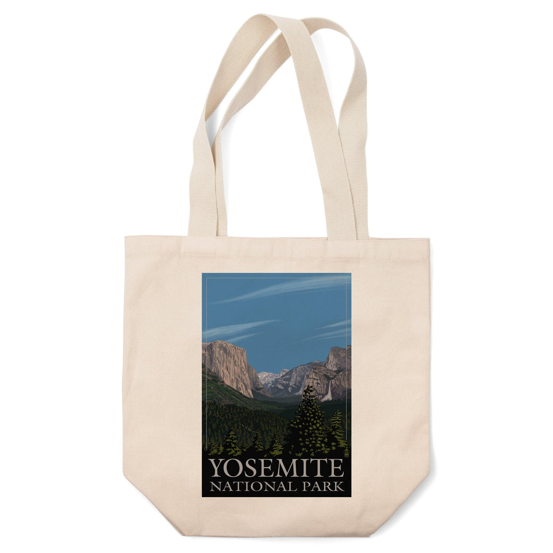 Yosemite Valley Scene, California, Lantern Press Artwork, Tote Bag Totes Lantern Press 