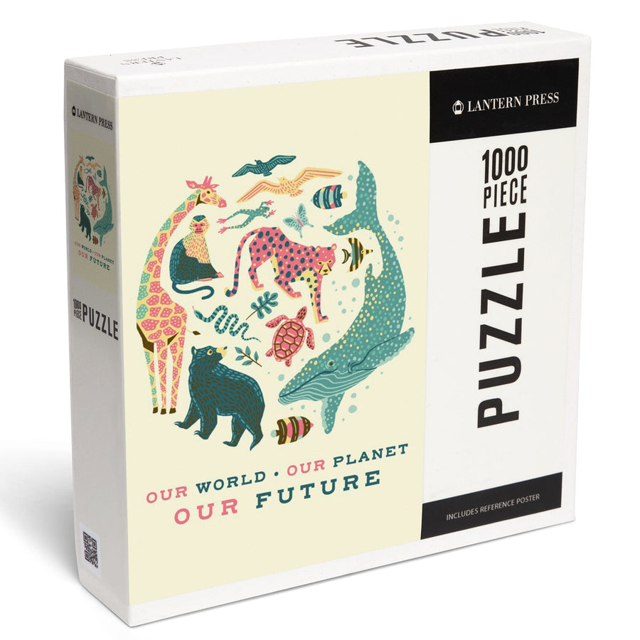 Young Conservationist Collection, Animal Montage, Our World, Our Future, Our Planet, Jigsaw Puzzle Puzzle Lantern Press 