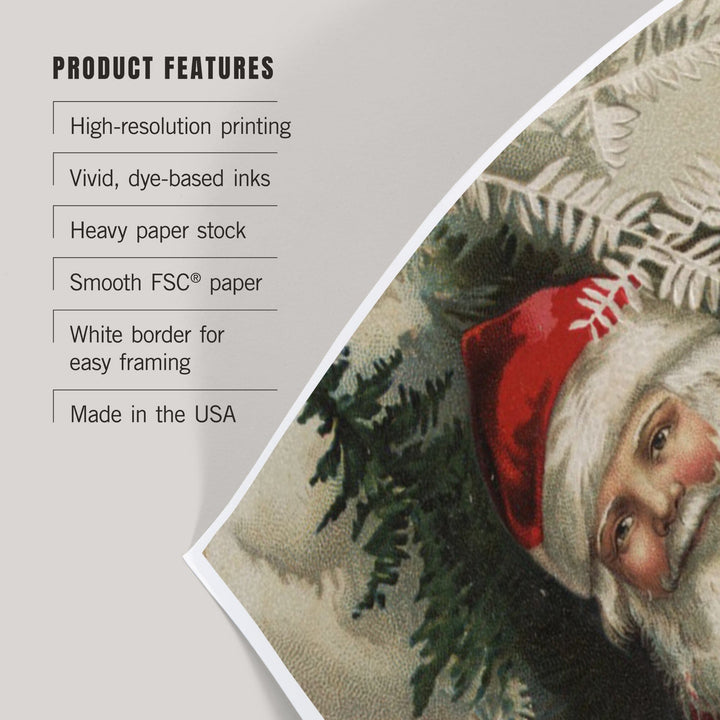 Yuba City, California, Merry Christmas from Santa, Vintage, Artwork, Art & Giclee Prints Art Lantern Press 