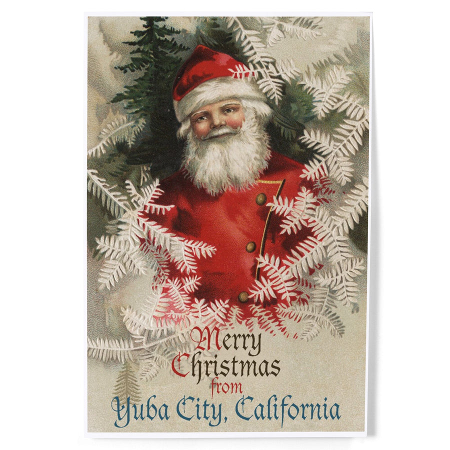 Yuba City, California, Merry Christmas from Santa, Vintage, Artwork, Art & Giclee Prints Art Lantern Press 