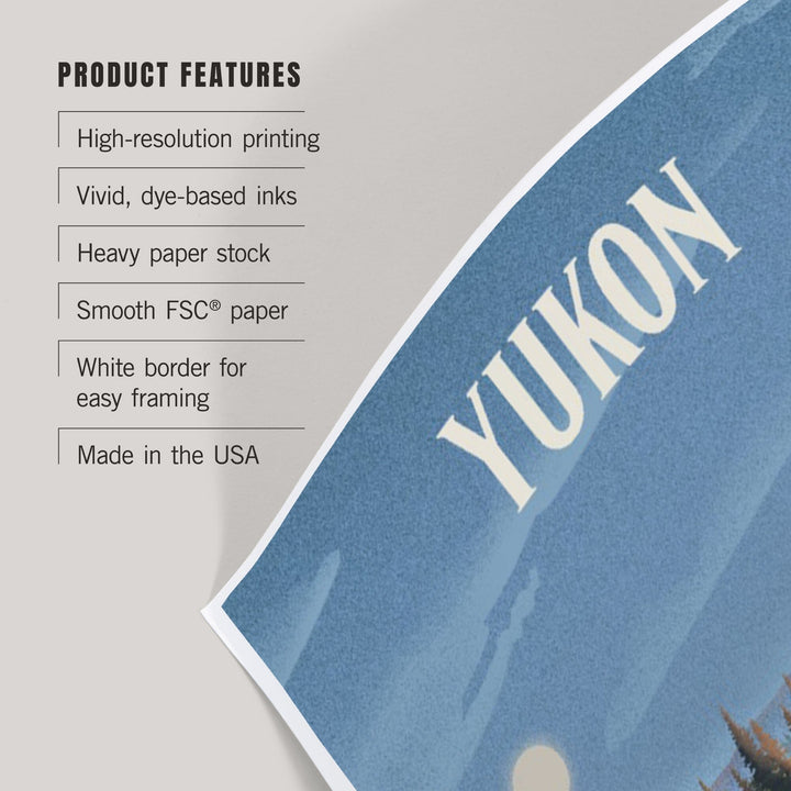 Yukon, Lithograph, Reflection Pond and Bull Moose, Art & Giclee Prints Art Lantern Press 