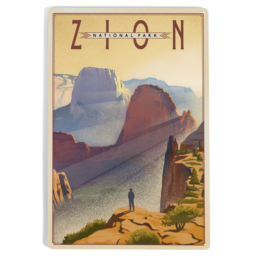 Zion National Park, Lithograph, Metal Signs Metal Lantern Press 