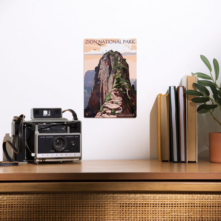 Zion National Park, Utah, Angels Landing and Condors, Metal Signs Metal Lantern Press 