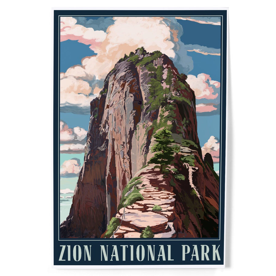 Zion National Park, Utah, Angels Landing, Art & Giclee Prints Art Lantern Press 