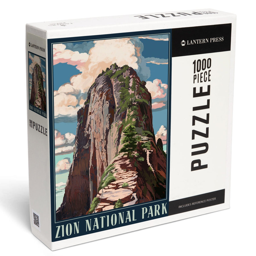 Zion National Park, Utah, Angels Landing, Jigsaw Puzzle Puzzle Lantern Press 