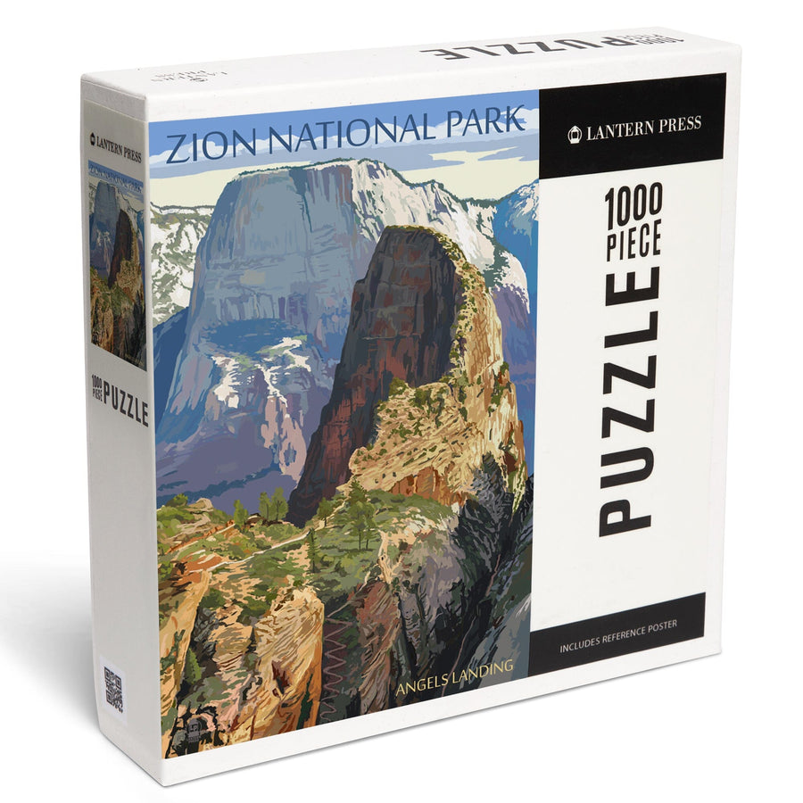 Zion National Park, Utah, Angels Landing, Jigsaw Puzzle Puzzle Lantern Press 
