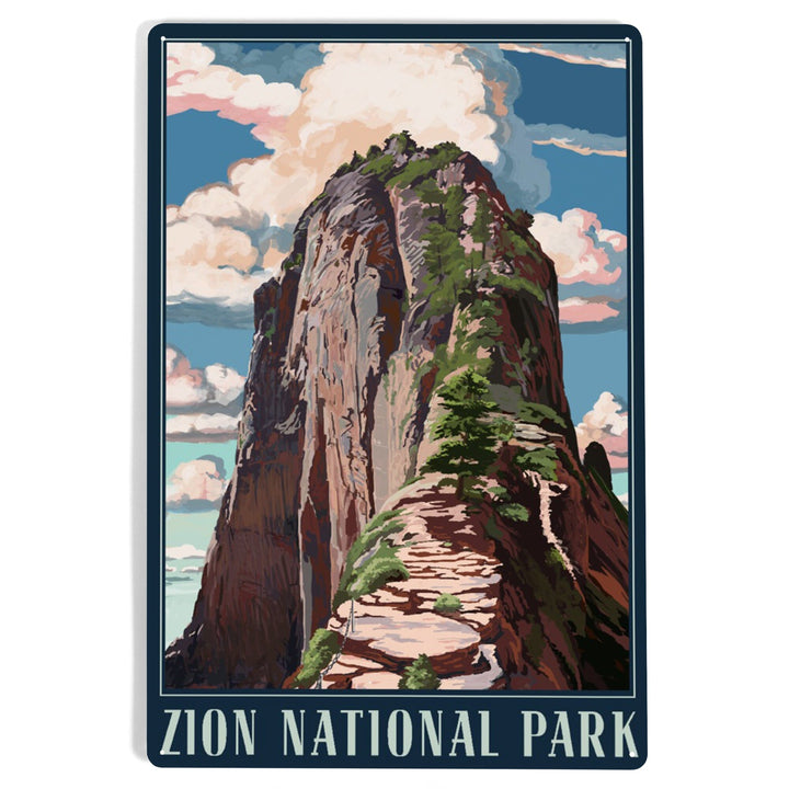 Zion National Park, Utah, Angels Landing, Metal Signs Metal Lantern Press 