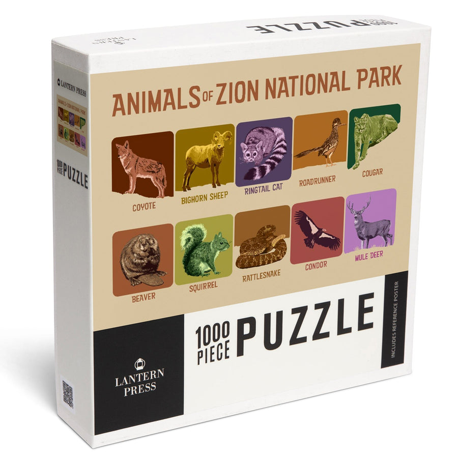Zion National Park, Utah, Animals of Zion, Jigsaw Puzzle Puzzle Lantern Press 