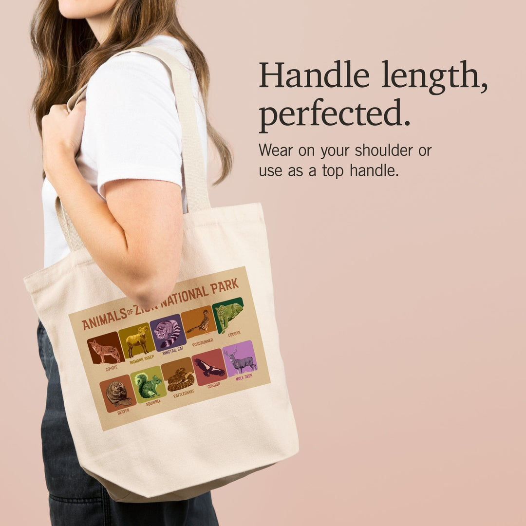 Zion National Park, Utah, Animals of Zion, Tote Bag Totes Lantern Press 