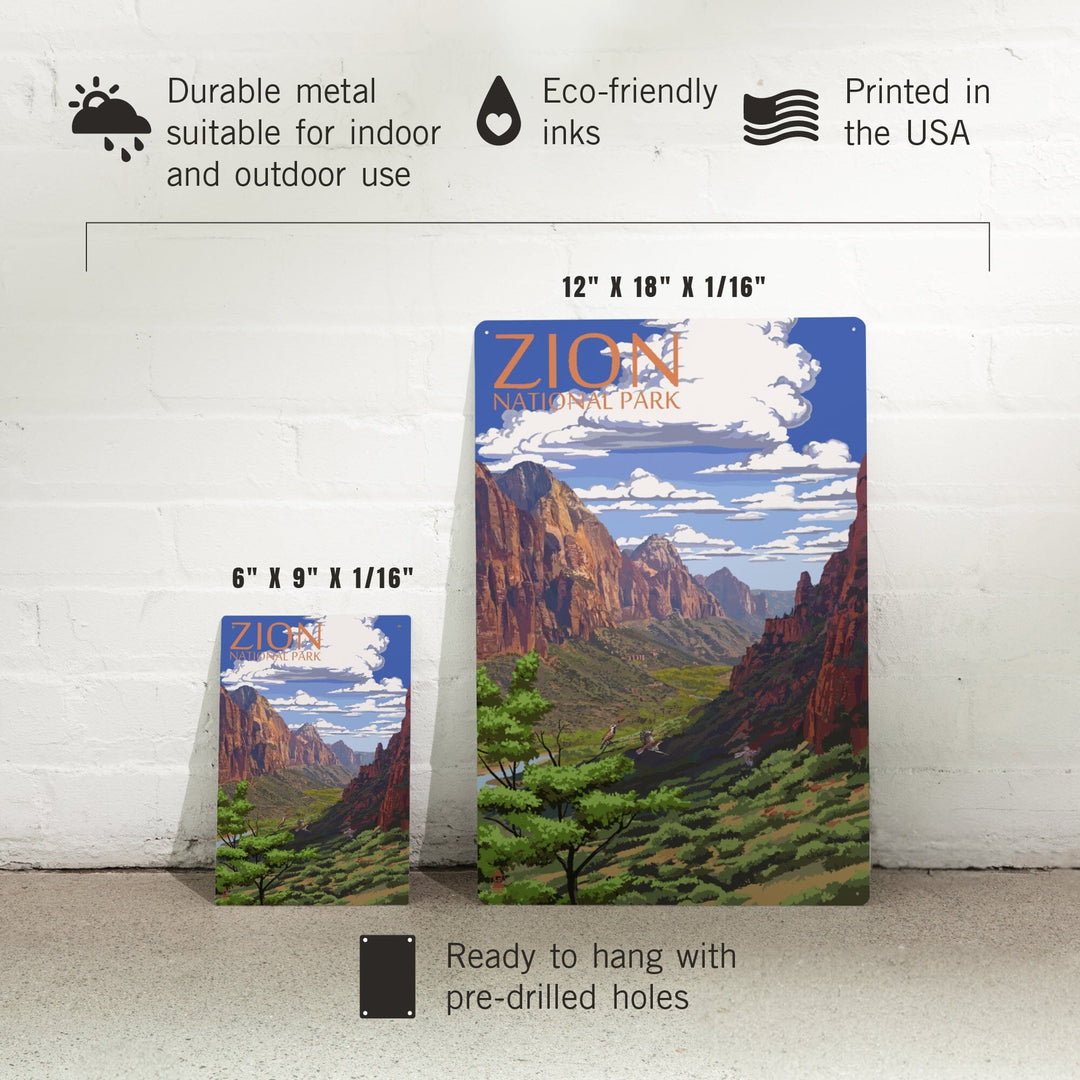 Zion National Park, Utah, Metal Signs Metal Lantern Press 