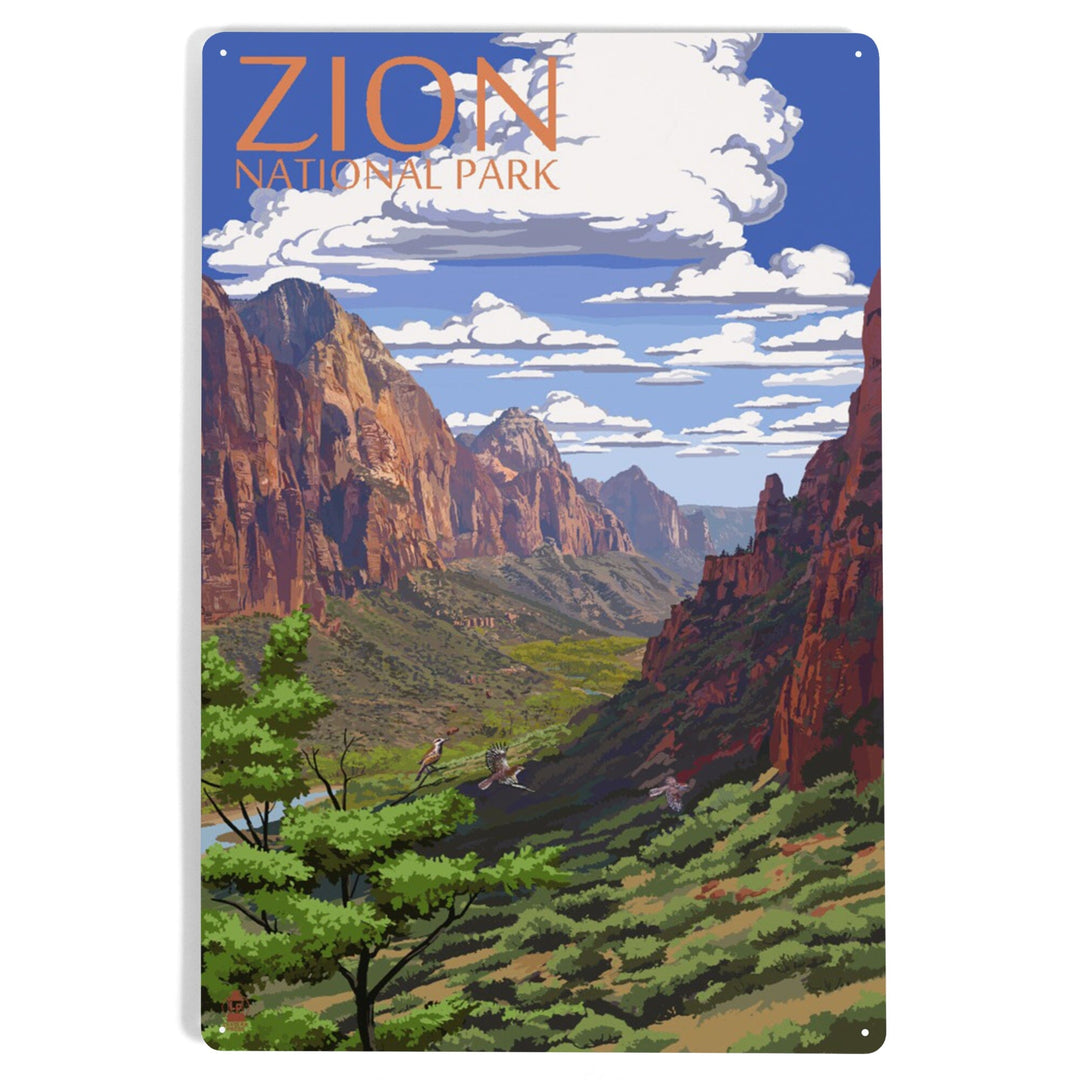 Zion National Park, Utah, Metal Signs Metal Lantern Press 