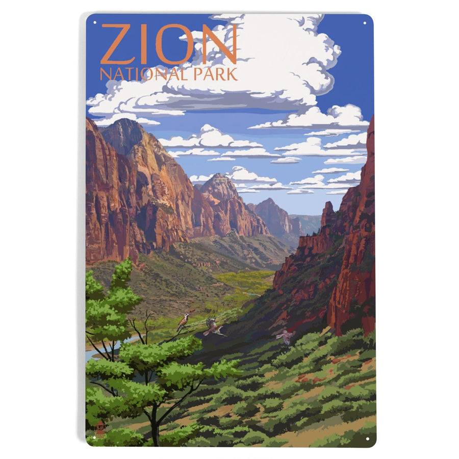 Zion National Park, Utah, Metal Signs Metal Lantern Press 