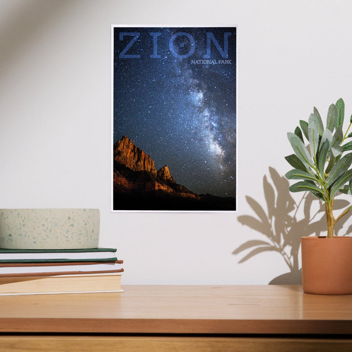 Zion National Park, Utah, Milkyway, Art & Giclee Prints Art Lantern Press 