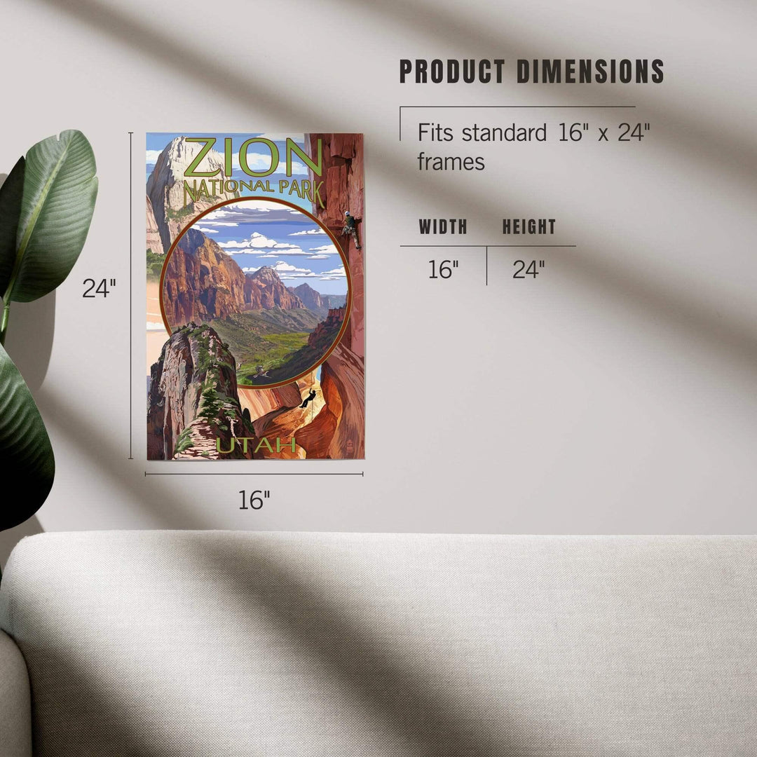 Zion National Park, Utah, Montage Views, Art & Giclee Prints Art Lantern Press 
