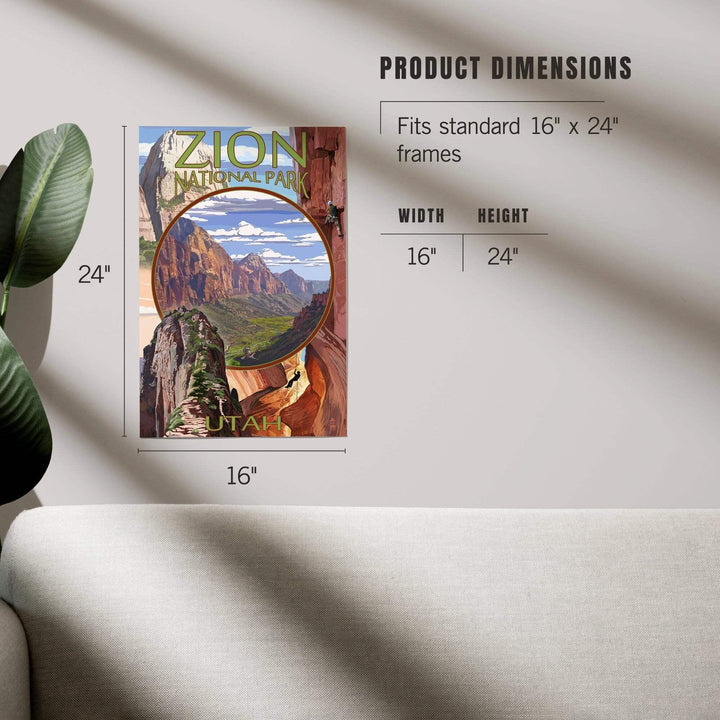 Zion National Park, Utah, Montage Views, Art & Giclee Prints Art Lantern Press 