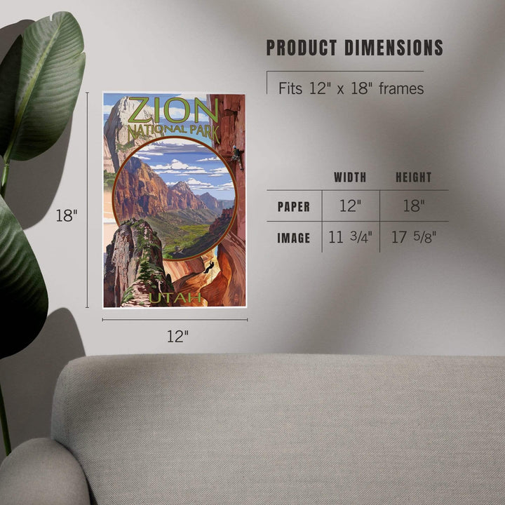 Zion National Park, Utah, Montage Views, Art & Giclee Prints Art Lantern Press 