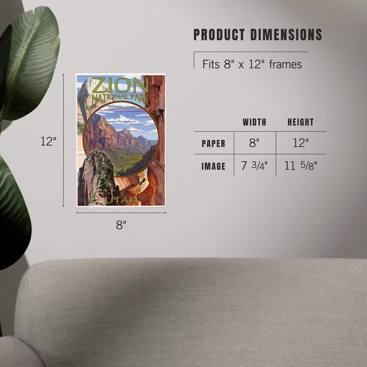 Zion National Park, Utah, Montage Views, Art & Giclee Prints Art Lantern Press 