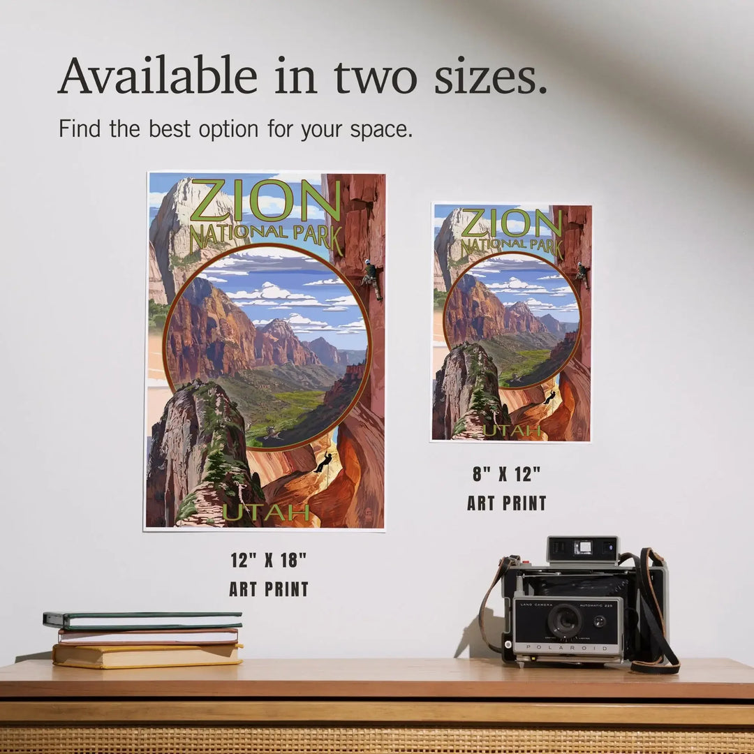 Zion National Park, Utah, Montage Views, Art & Giclee Prints Art Lantern Press 