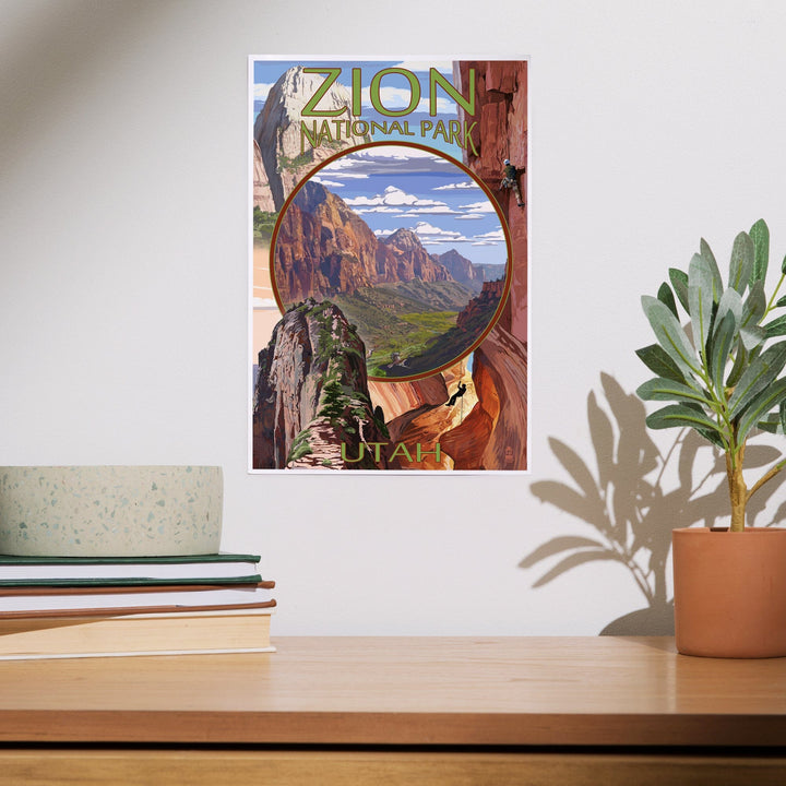 Zion National Park, Utah, Montage Views, Art & Giclee Prints Art Lantern Press 