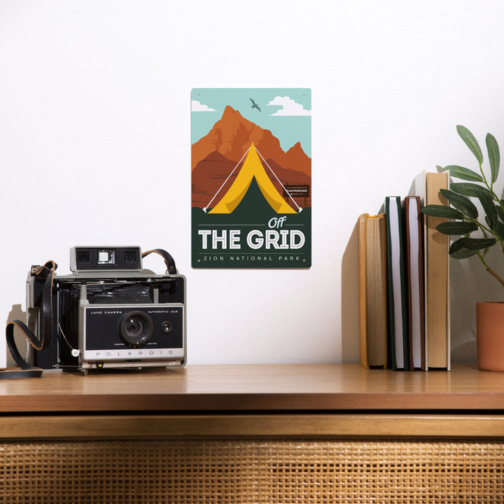 Zion National Park, Utah, Off the Grid, Tent, Metal Signs Metal Lantern Press 