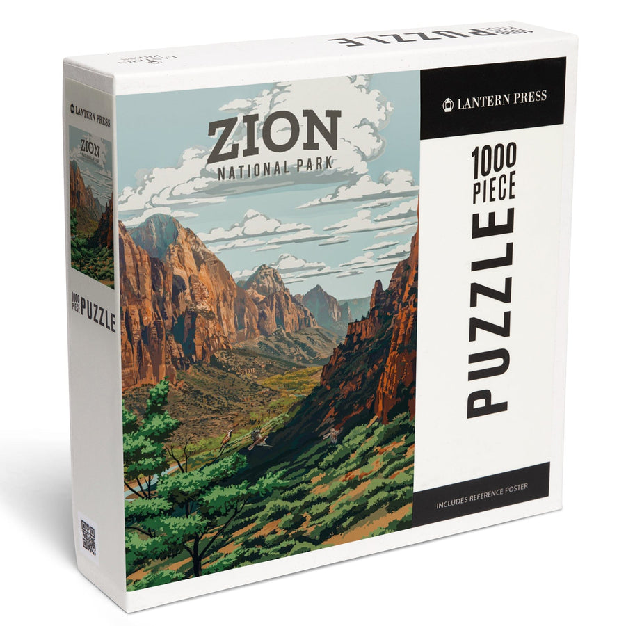 Zion National Park, Utah, Painterly, Jigsaw Puzzle Puzzle Lantern Press 
