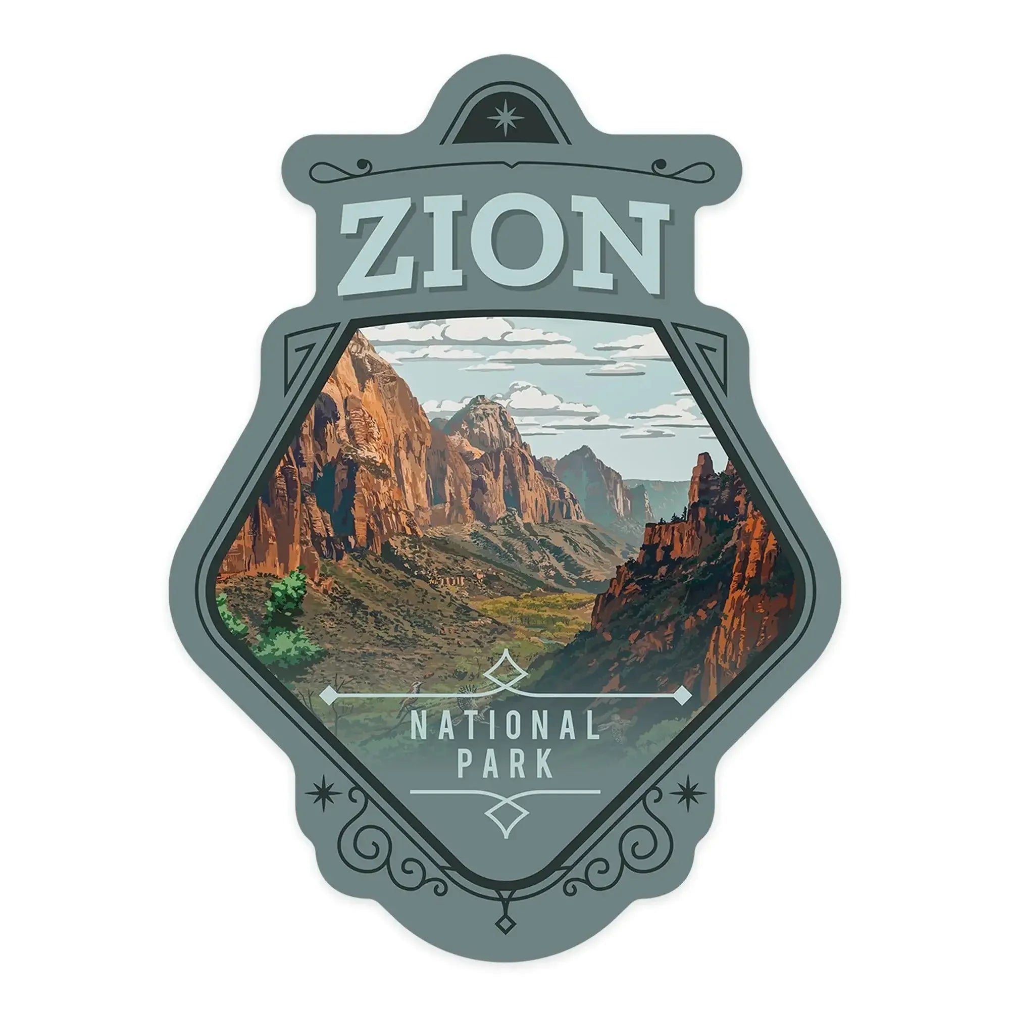 Zion National Park, Utah, Painterly National Park Series, Contour ...