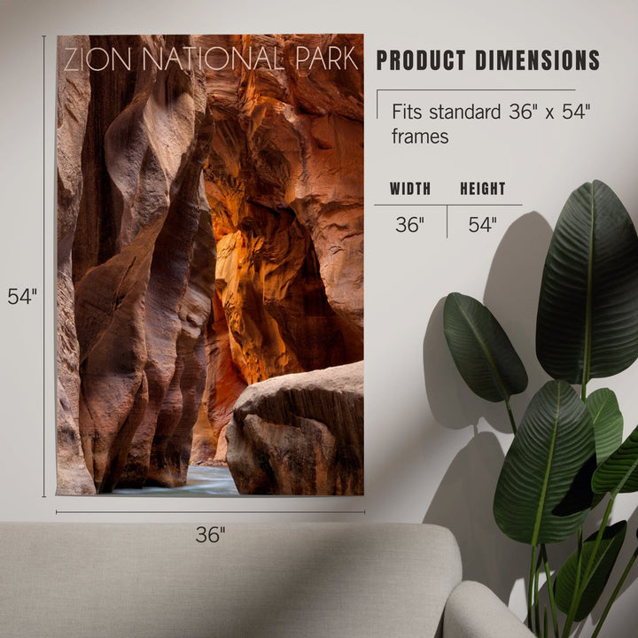 Zion National Park, Utah, Slot Canyon, Art & Giclee Prints Art Lantern Press 
