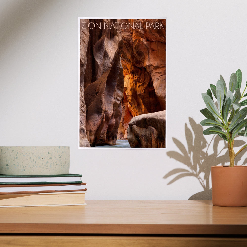 Zion National Park, Utah, Slot Canyon, Art & Giclee Prints Art Lantern Press 