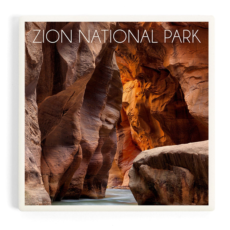 Zion National Park, Utah, Slot Canyon, Coasters Coasters Lantern Press 