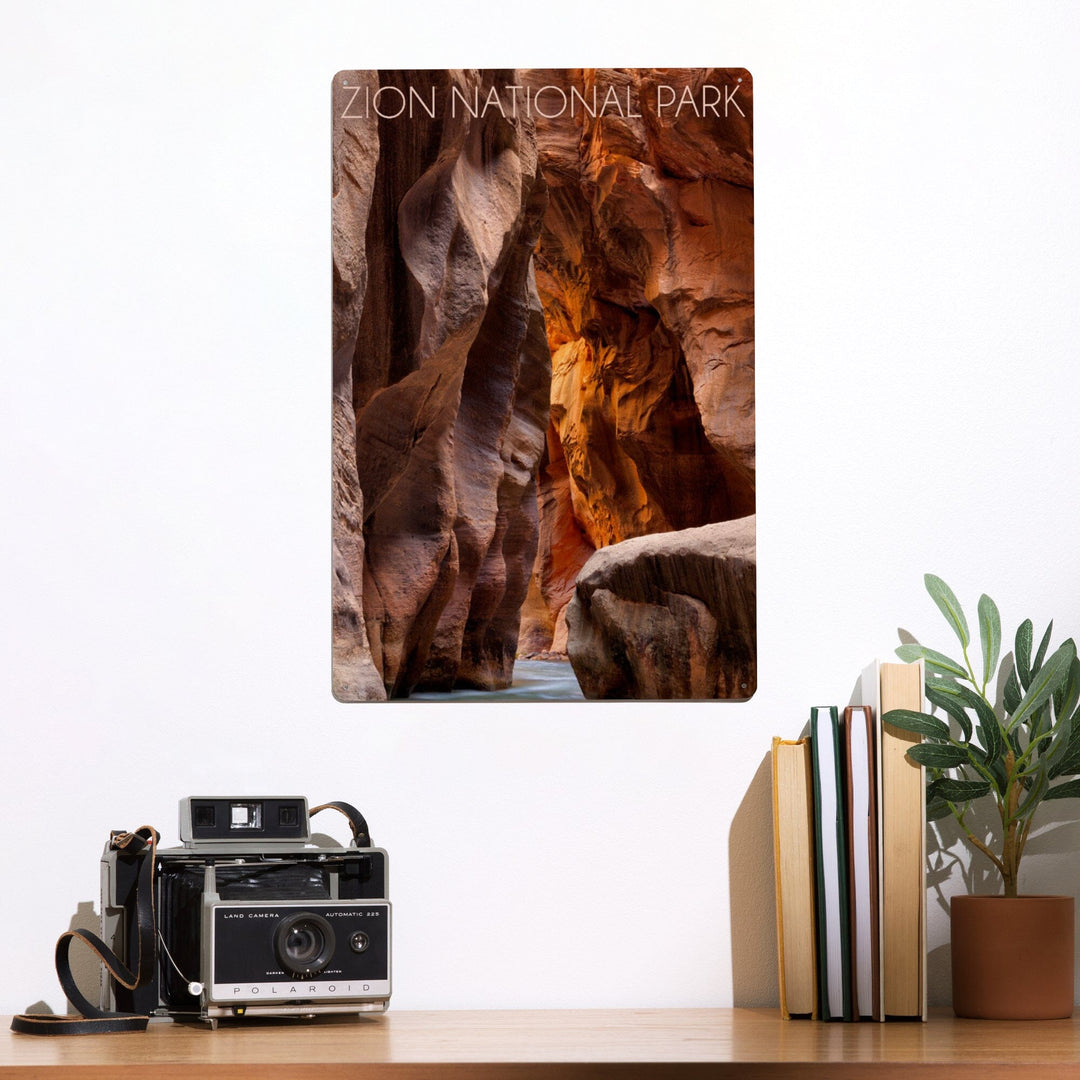 Zion National Park, Utah, Slot Canyon, Metal Signs Metal Lantern Press 