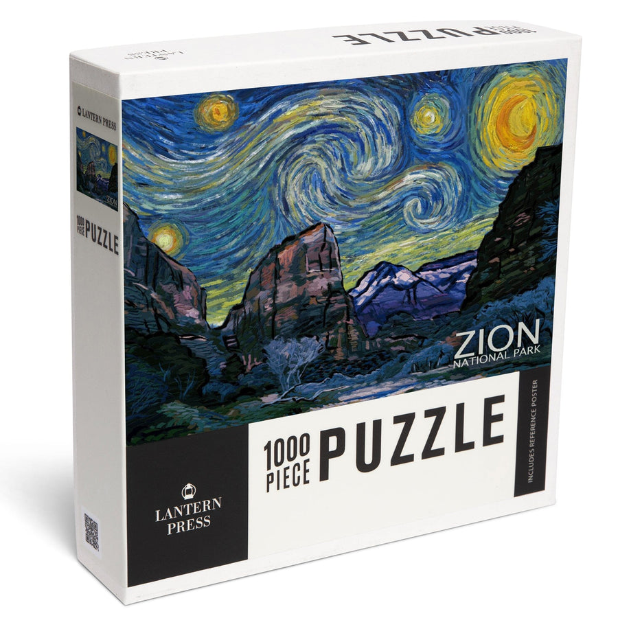 Zion National Park, Utah, Starry Night National Park Series, Jigsaw Puzzle Puzzle Lantern Press 