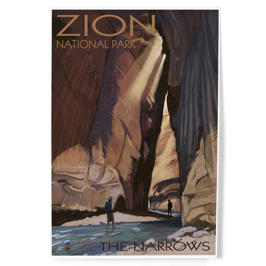 Zion National Park, Utah, The Narrows, Art & Giclee Prints Art Lantern Press 