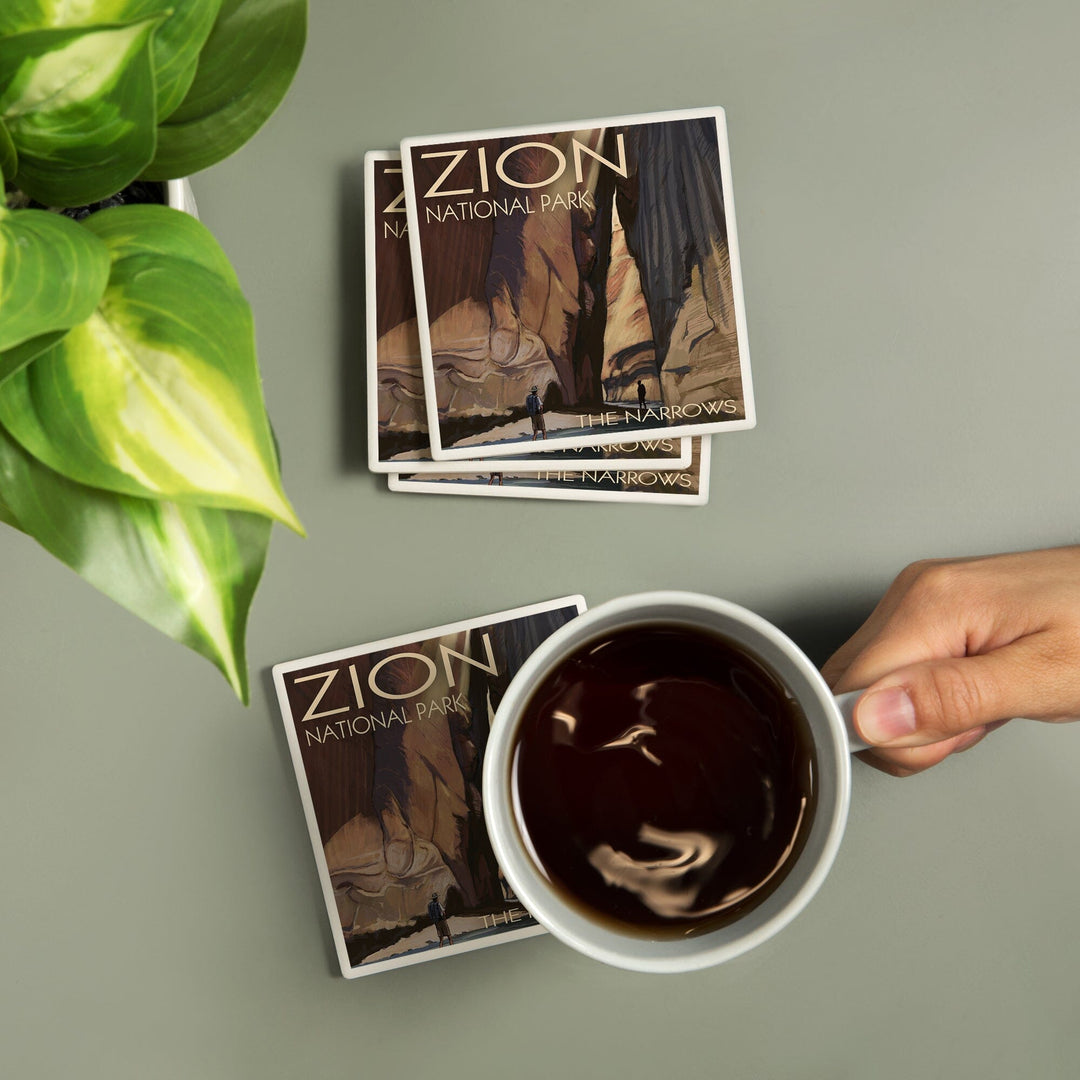 Zion National Park, Utah, The Narrows, Coasters Coasters Lantern Press 