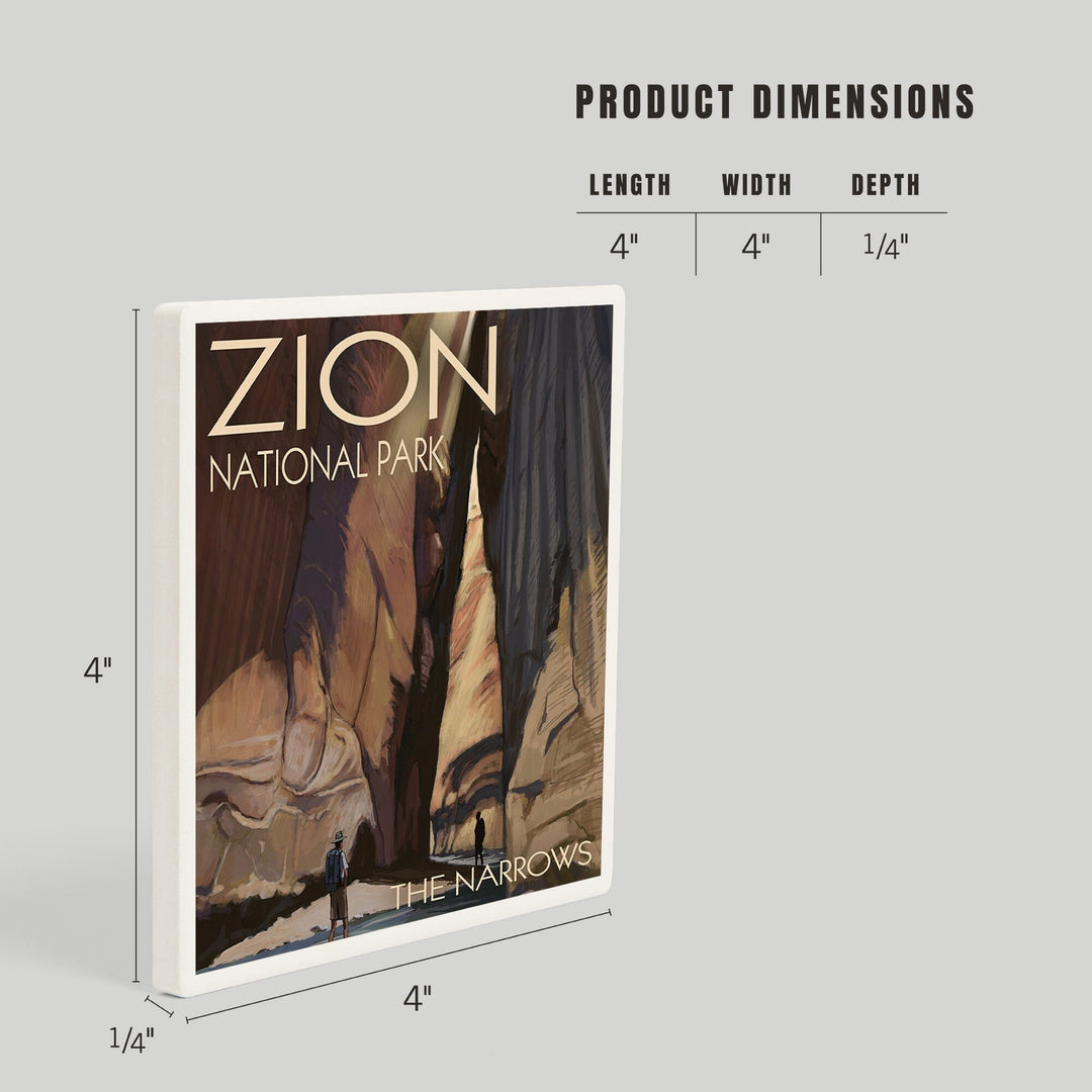 Zion National Park, Utah, The Narrows, Coasters Coasters Lantern Press 