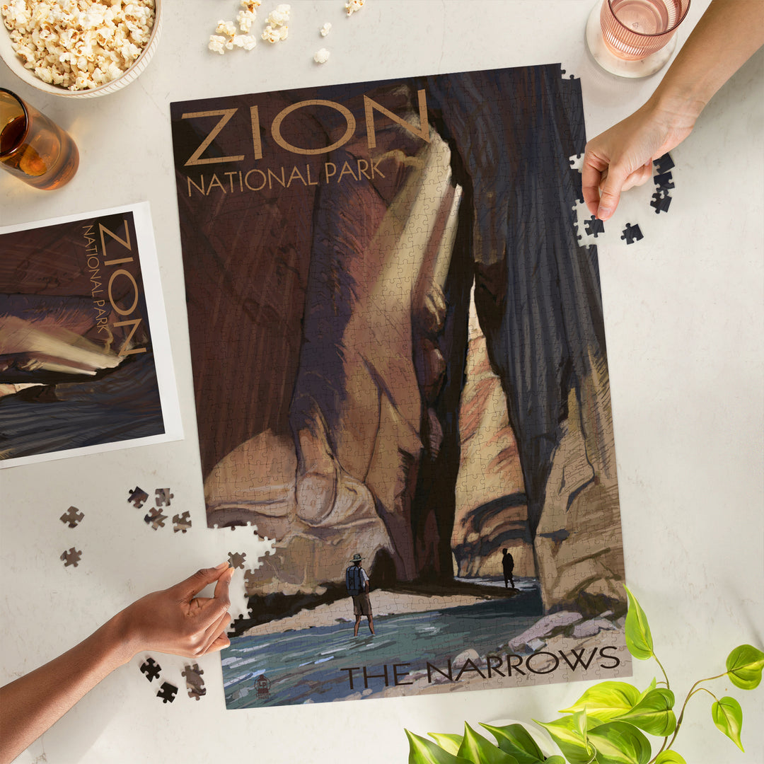 Zion National Park, Utah, The Narrows, Jigsaw Puzzle Puzzle Lantern Press 