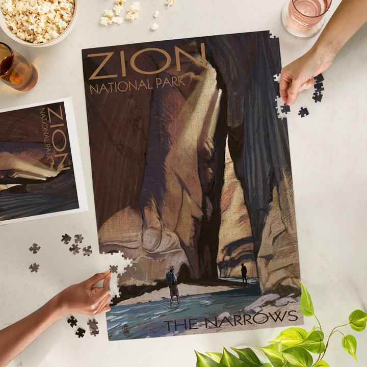 Zion National Park, Utah, The Narrows, Jigsaw Puzzle Puzzle Lantern Press 