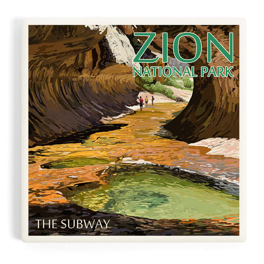 Zion National Park, Utah, The Subway, Coasters Coasters Lantern Press 