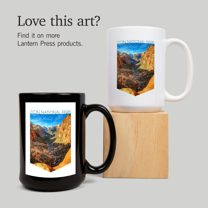 Zion National Park, Utah, The Subway, Contour, Ceramic Mug Mugs Lantern Press 