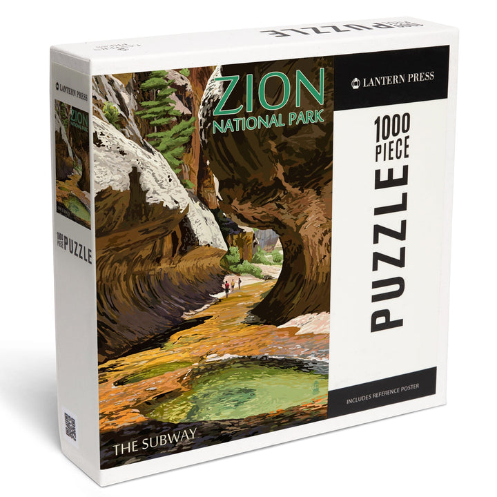 Zion National Park, Utah, The Subway, Jigsaw Puzzle Puzzle Lantern Press 