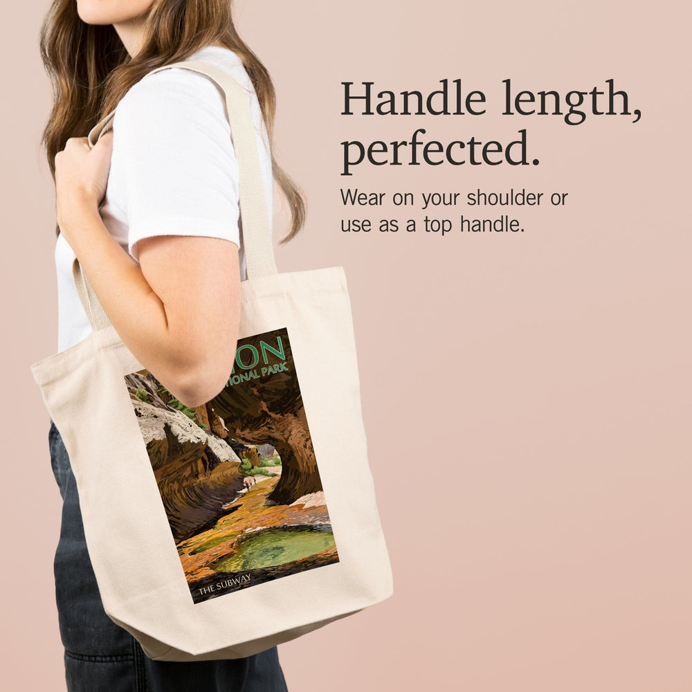 Zion National Park, Utah, The Subway, Tote Bag Totes Lantern Press 