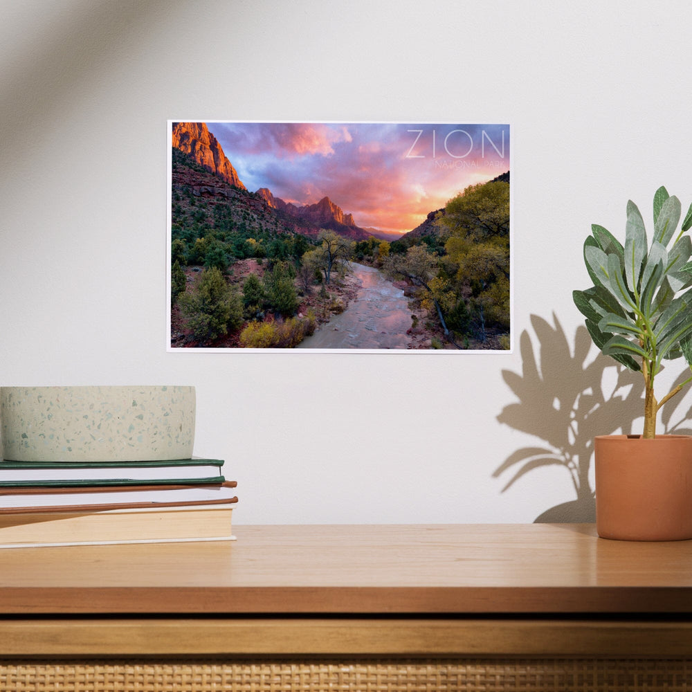 Zion National Park, Utah, The Watchman, Art & Giclee Prints Art Lantern Press 