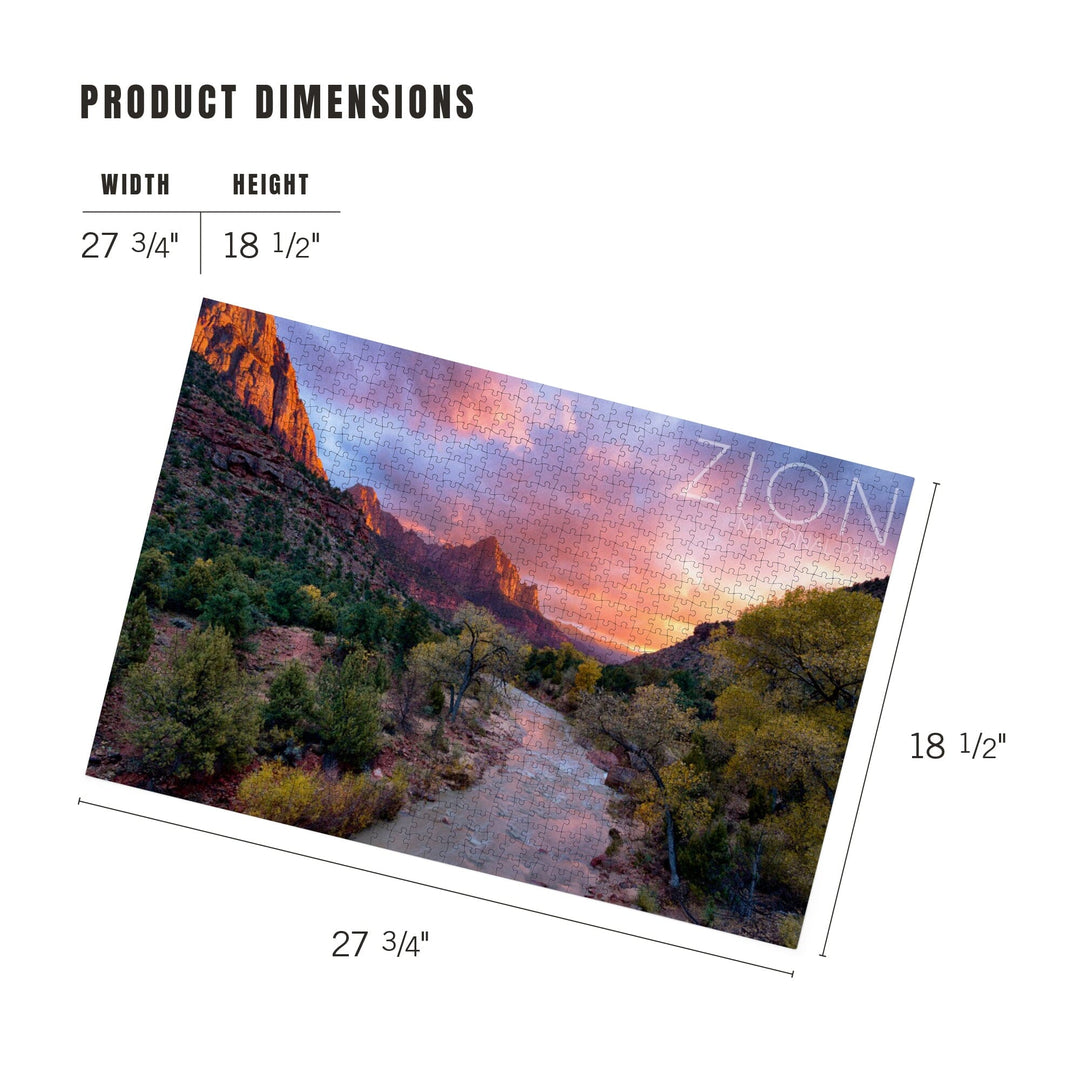 Zion National Park, Utah, The Watchman, Jigsaw Puzzle Puzzle Lantern Press 