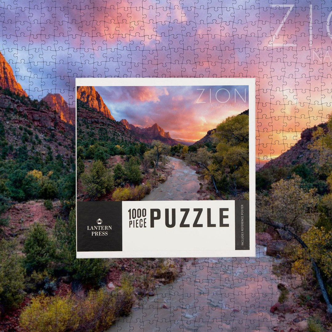 Zion National Park, Utah, The Watchman, Jigsaw Puzzle Puzzle Lantern Press 